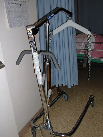 hoyer: a device for transferring a person with serious mobility issues to and from the floor, a mobility...
