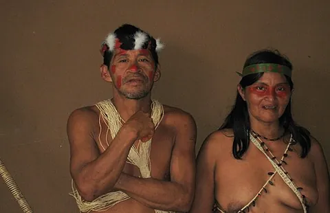 huaorani: a member of a Native American people from the Amazonian Region of Ecuador