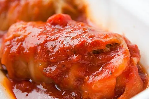 hunky hand grenade: a stuffed cabbage roll (holubtsi or gołąbki)