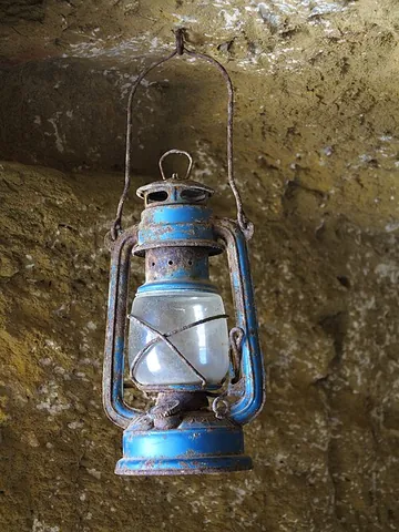 hurricane lamp: a kerosene lantern