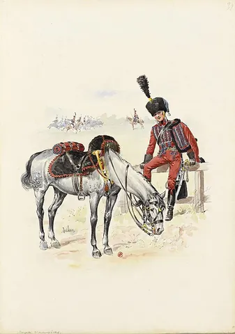 hussar: a member of the national cavalry of Hungary, Croatia and Poland