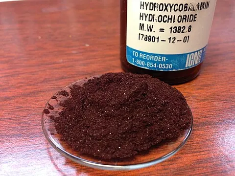 hydroxocobalamin: a natural analog of vitamin B₁₂, a basic member of the cobalamin family of compounds, with an...