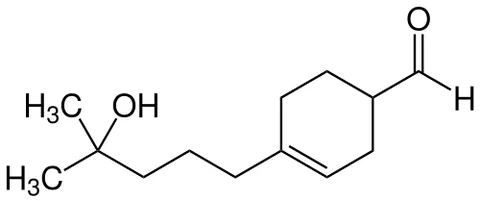 hydroxymethylpentylcyclohexenecarboxaldehyde: a synthetic carbon-based fragrance with formula C₁₃H₂₂O₂, also acting as a skin allergen