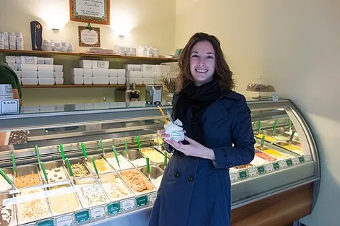 ice cream shop: a shop that sells ice cream in different flavors