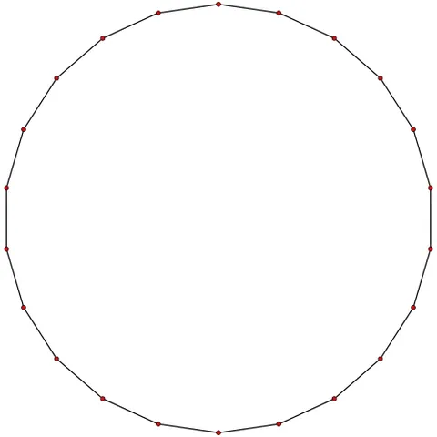 icosidigon: a polygon with twenty two sides and twenty two angles