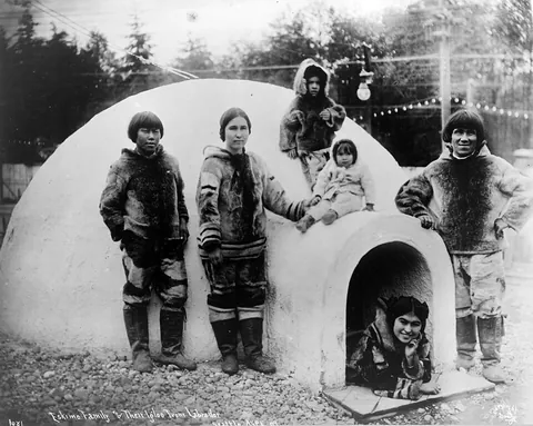 igloo: a dome-shaped Inuit shelter, constructed of blocks cut from snow