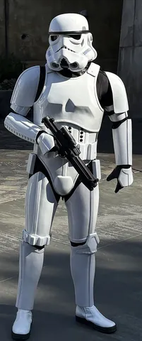 imperial stormtrooper: a member of a corps of armor-clad soldiers from the Galactic Empire in the Star Wars universe