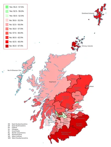 indyref: the Scottish independence referendum held on 18 September 2014