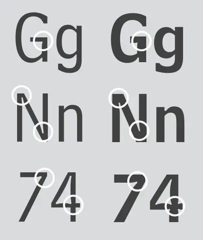 ink trap: a sharp recess in an inward corner, present in certain typefaces; when printed, ink fills them (as...