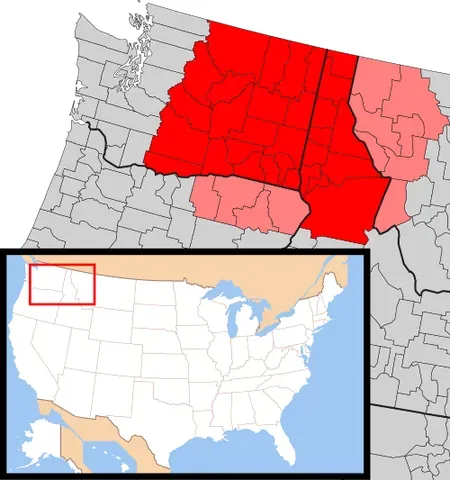 inland northwest: a region of the American Northwest centered on the Greater Spokane, Washington area, encompassing...