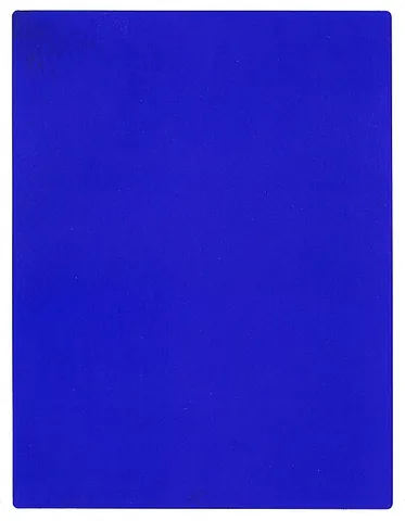 international klein blue: an intense deep blue hue achieved by means of ultramarine pigment and a binder