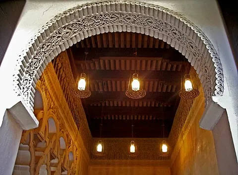 intrados: the inner curve of an arch or vault