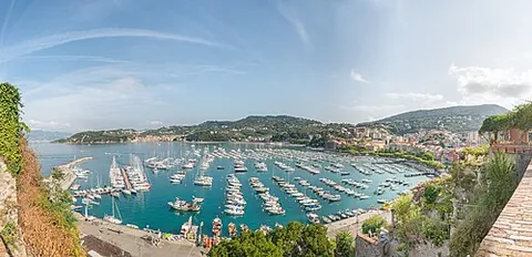 italian riviera: a geographic region of Italy, the coastline between the Ligurian Sea, Maritime Alps, and Apennines