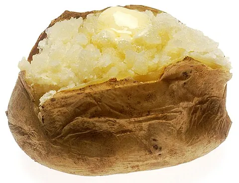 jacket potato: a baked potato
