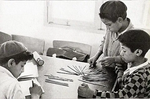 jackstraw: one of the pieces used for the game called jackstraws or pick-up sticks