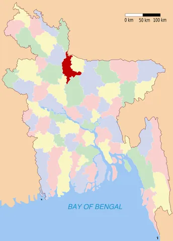 jamalpur district: one of the four districts in the Mymensingh Division of Bangladesh