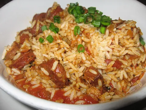 jambalaya: any of various of rice-based dishes common in Louisiana Cajun or Creole cooking, most often with...
