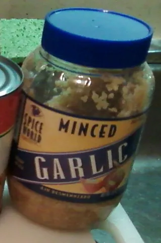 jarlic: jarred minced garlic (as opposed to freshly minced garlic)