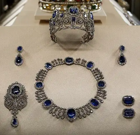 jewellery: collectively, personal ornamentation such as rings, necklaces, brooches and bracelets, made of...