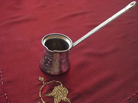 jezve: a Turkish coffee-pot with a long handle