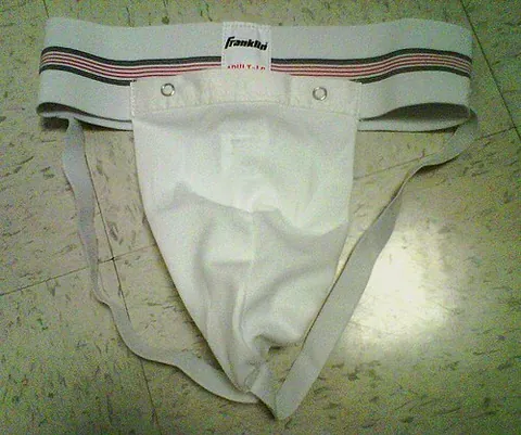 jockstrap: an athletic supporter worn by men and boys to support the genitals during strenuous exercise