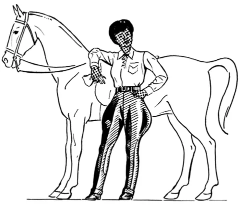 jodhpurs: flared riding trousers of heavy cloth, fitting tightly from knee to ankle