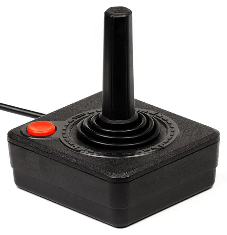joystick: a mechanical control device consisting of a handgrip mounted on a base or pedestal and typically...