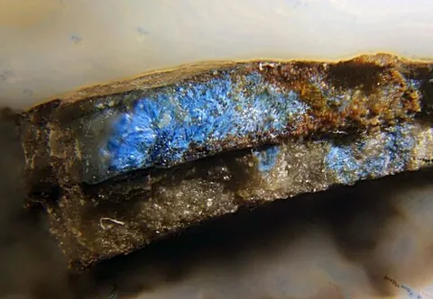julienite: a blue monoclinic mineral with chemical name sodium tetrathiocyanatocobaltate(II) octahydrate