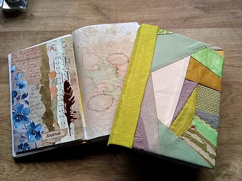 junk journal: a handmade journal composed of recycled or upcycled papers, usually as part of a crafting hobby