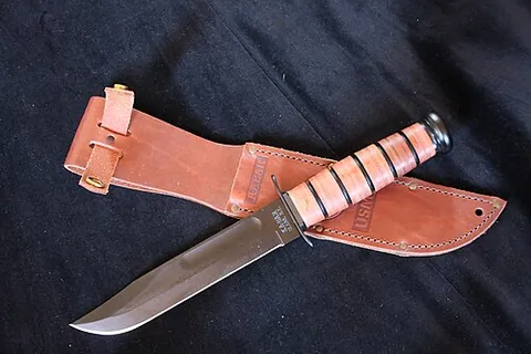 ka-bar: a kind of combat knife used by the United States military and popular with some hunters, campers,...