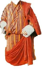 kabney: a silk scarf worn as part of the gho