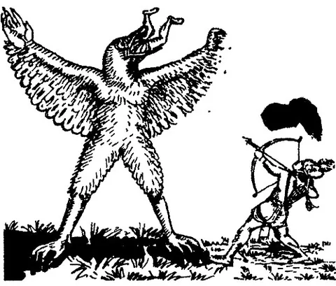 kakyen: a tyrannical monstrous gigantic colossal cannibalistic mythical bird that was killed by Meitei...