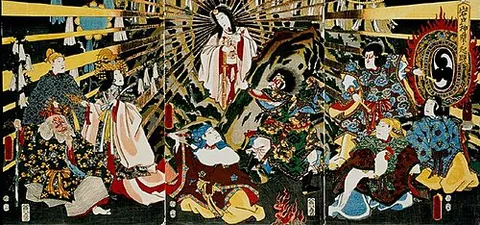 kami: an animistic god or spirit in the Shinto religion of Japan