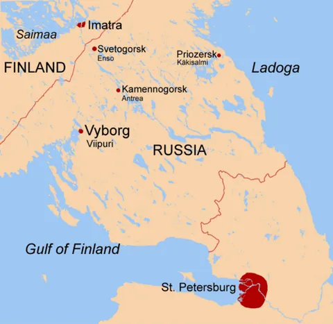 karelian isthmus: an isthmus in Europe, located between the Gulf of Finland and Lake Ladoga
