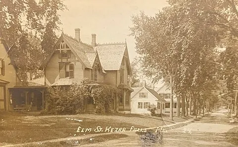 kezar falls: a village and census-designated place in the towns of Porter, Oxford County and Parsonsfield, York...