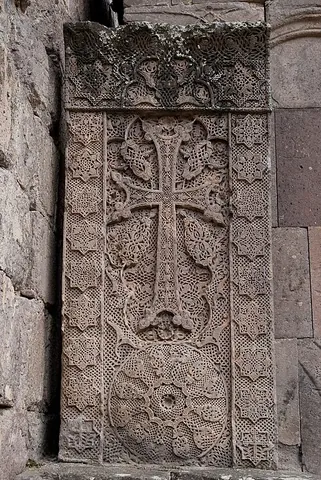 khachkar: an Armenian carved memorial stone