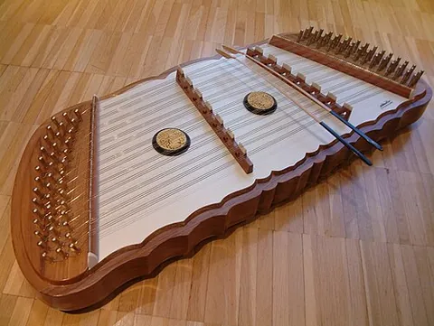 khim: a stringed musical instrument from South East Asia, played with bamboo sticks