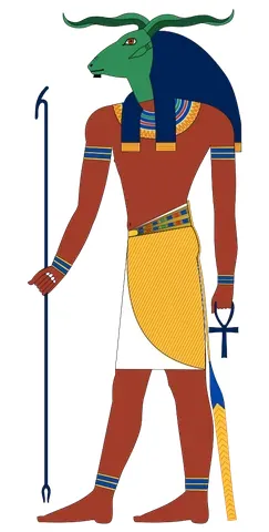 khnum: one of the earliest Egyptian gods. He is said to be the source of the Nile River