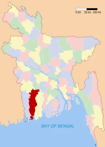 khulna district: one of the ten districts in the Khulna Division of Bangladesh