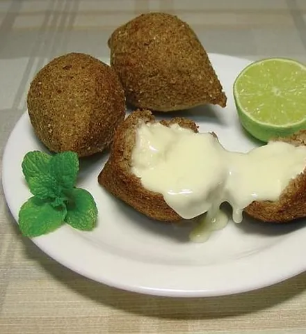 kibbeh: a form of dumpling, from the Levant, made of spiced lamb and bulgur wheat
