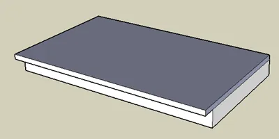 kick space: a small space or indentation at the base of a cabinet