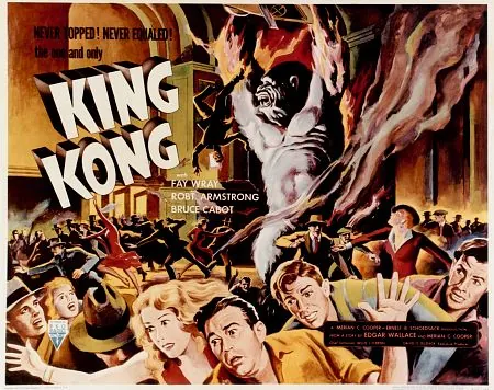 king kong: a fictional giant ape, the eponymous star of several movies