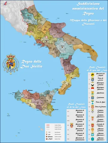 kingdom of the two sicilies: a former kingdom in southern Italy with its capital at Palermo and Naples between 1816 and 1861,...