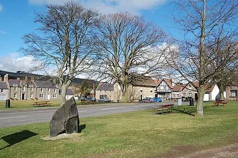 kirk yetholm: a small village in Yetholm parish, Scottish Borders council area, Scotland (OS grid ref NT8228)