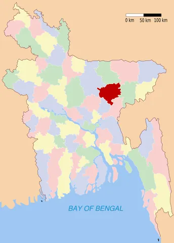 kishoreganj district: one of the thirteen districts in the Dhaka Division of Bangladesh