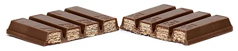 kit kat: a chocolate-covered wafer bar confection produced by Nestlé and Hershey