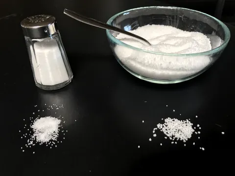 kitchen salt: a grade of common salt identical to table salt except coarser; usually differentiated from rock salt