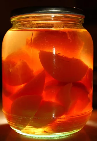 kompot: in Central and Eastern Europe, boiled fruits (typically fresh or dried) served either as a drink or...