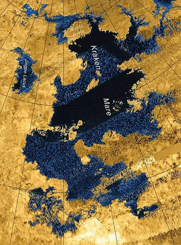 kraken mare: the largest of the methane lakes on the surface of Saturn’s moon, Titan