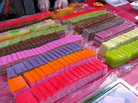 kuih: bite-sized snack or dessert foods in Malaysia and nearby countries, usually made from rice and...